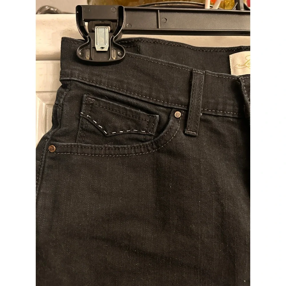 Levis 512 Perfectly Slimming Black Jeans Womens 4 Cropped Stretchy Denim Pants - Picture 9 of 10